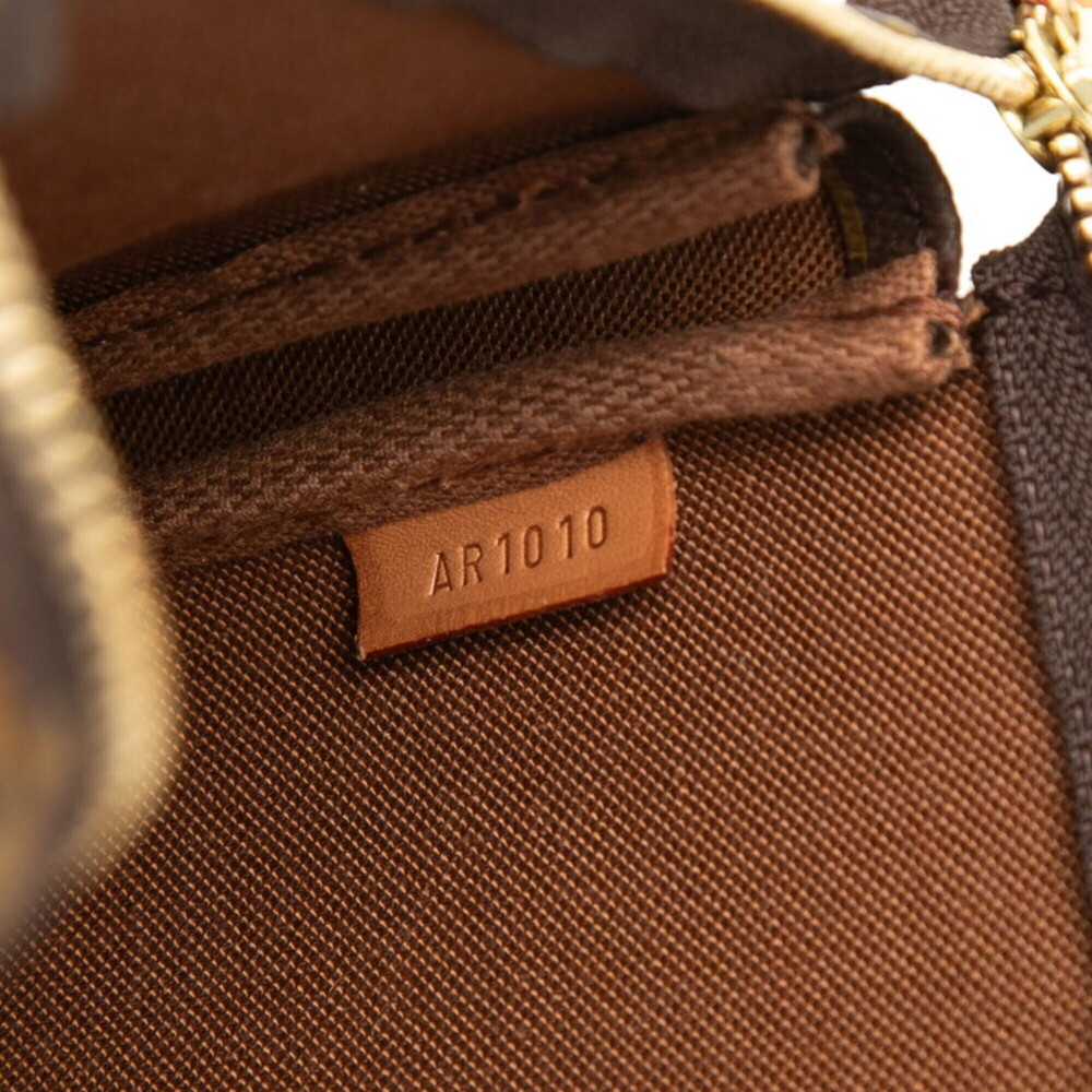 LOUIS VUITTON Authentic Brown Monogram Leather Pochette Pouch - Picture 6 of 6